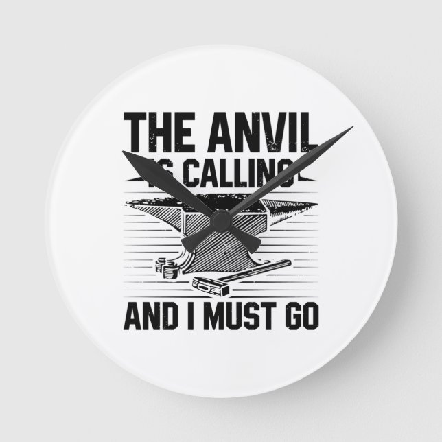 Gåvor för svartsmide rund klocka (Framsida)