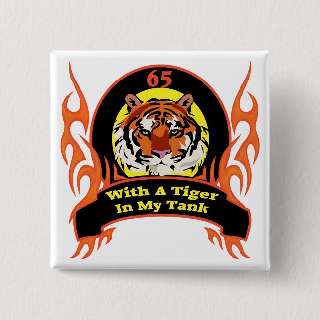 Gåvor för tiger65efödelsedag knapp (Framsida)