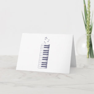 Gåvor för vintage för pianonyckeltangentbord helgkort