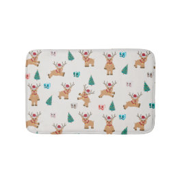 Gåvor från Cute Jul-Julafton och Träd-Mönster Badrumsmatta