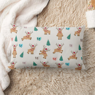 Gåvor från Cute Jul-Julafton och Träd-Mönster Lumbarkudde