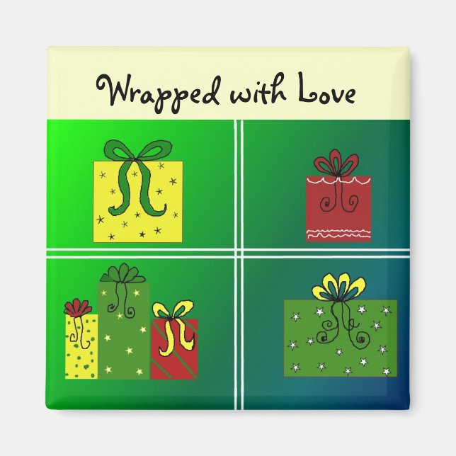 Gåvor i Söt Wrappings Magnet (Framsidan)