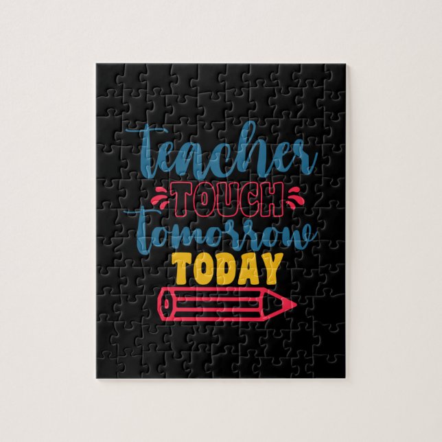 Gåvor Lärare | Lärare Rör Imorgon Idag Pussel (Vertikal)