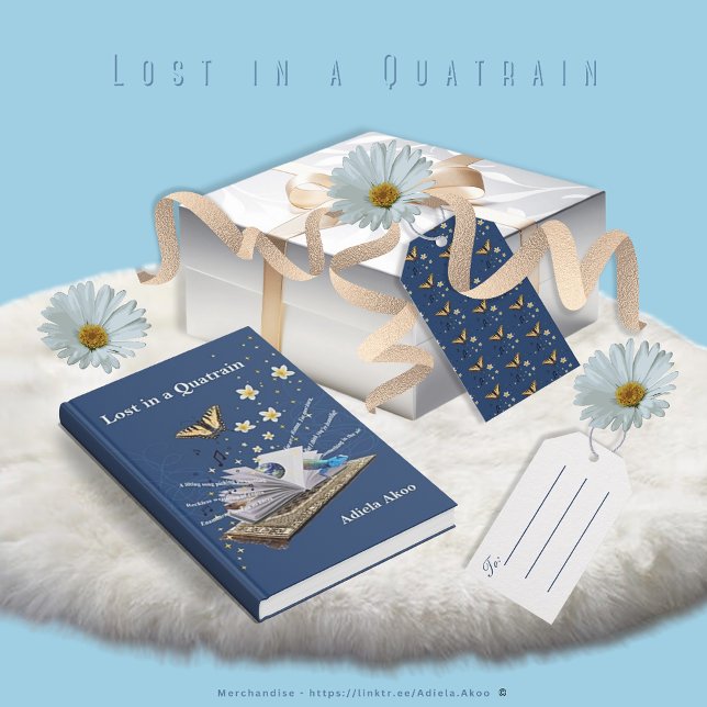 Gåvor med namnskort - Vilse i en fyradikt av Adiel Presentetikett (Lost in a Quatrain Gift Tag & Poetry Memoir by Adiela Akoo.  Browse my store 4 fab finds & gr8t buys)