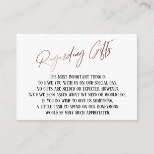 Gåvor - Modern handskrift Ro Guld Tilläggskort