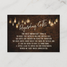 Gåvor Mörk Bricks & Warm Edison Ljus Tilläggskort