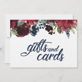 Gåvor och kort Sign Navy Watercolor Font