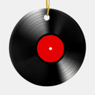 Gåvor och produkter "för vinyl rekord-" julgransprydnad keramik