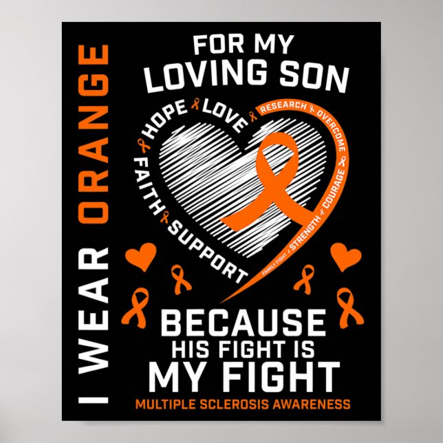 Gåvor, Orange Son Många Sclerosis Awaren Poster (Framsidan)