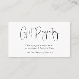 Gåvor Registrering Modern Bröllopsfest QR-kod Tilläggskort