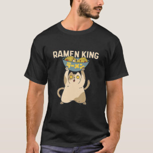 Gåvor till Anime Älskare Ramen Cat Neko Anime Kawa T Shirt