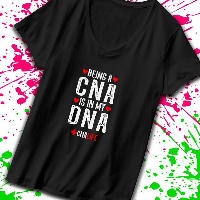 Gåvor till CNA - CNA finns i mitt DNA T Shirt (Celebrate your passion & dedication with this tribute to caregivers who make a difference! -Teemixer)