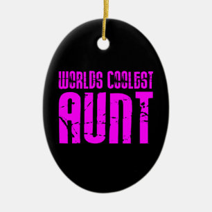 Gåvor till Coola Moster: Rosa World Coolest Moste Julgransprydnad Keramik