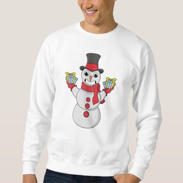 Gåvor till dig från Snögubbe Lång Ärmad Tröja (Framsida)
