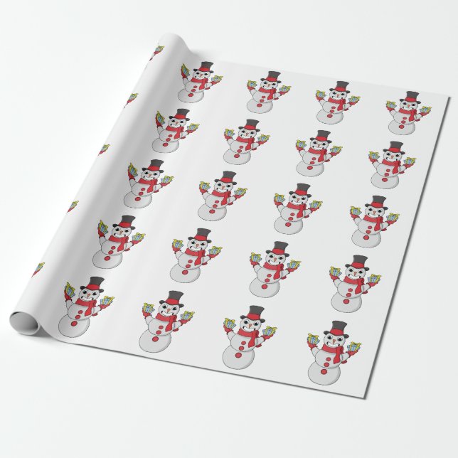 Gåvor till dig från Snögubbe Presentpapper (Utrullad)