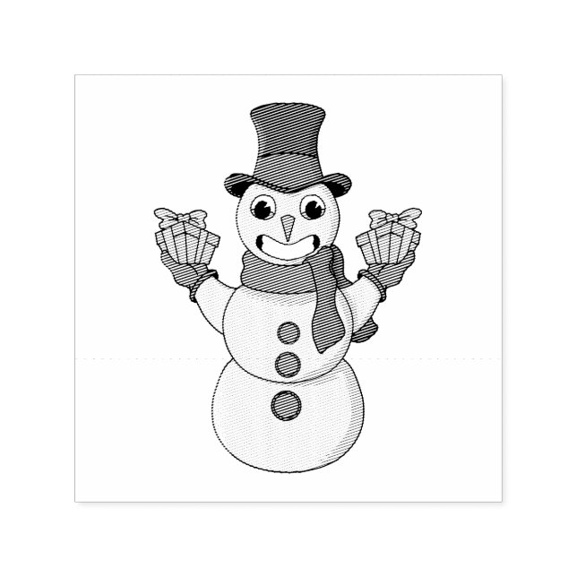 Gåvor till dig från Snögubbe Självfärgande Stämpel (Design)