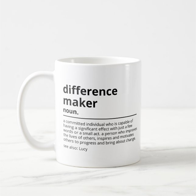 Gåvor till en skillnadsskapare - Tacksamhetsgåva f Kaffemugg (Vänster)