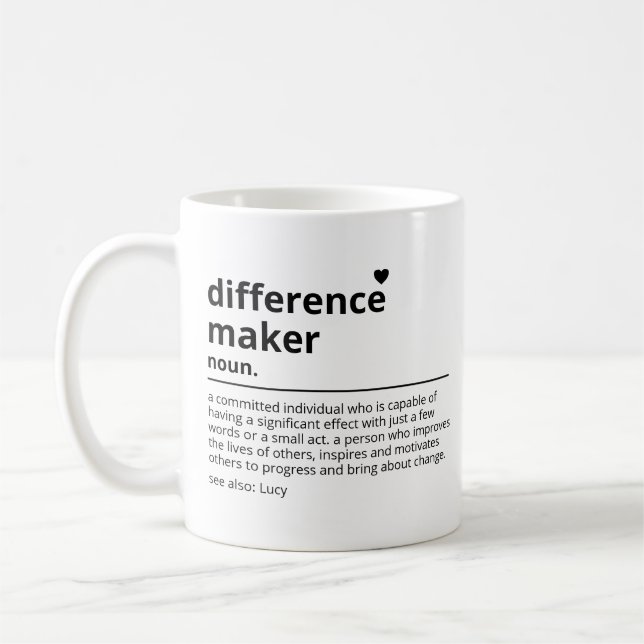 Gåvor till en skillnadsskapare - Tacksamhetsgåva f Kaffemugg (Vänster)