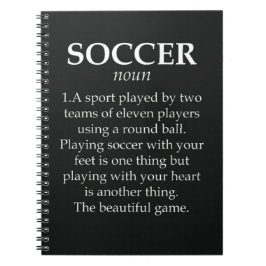 Gåvor till fotbollsspelarteamet i Ge för hennes fo Anteckningsbok