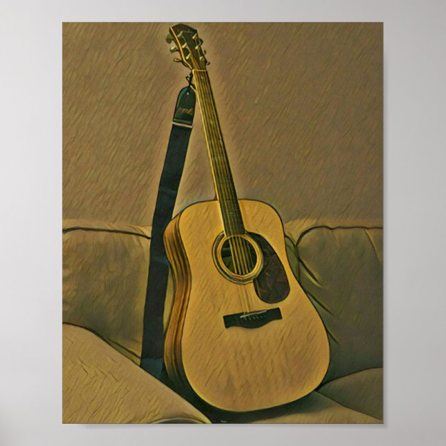 Gåvor till gitarrer poster (Framsidan)