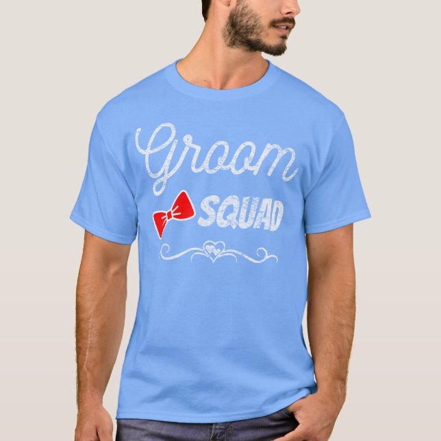 Gåvor till Groommaid Best Friends Groom Squad fami T Shirt (Framsida)