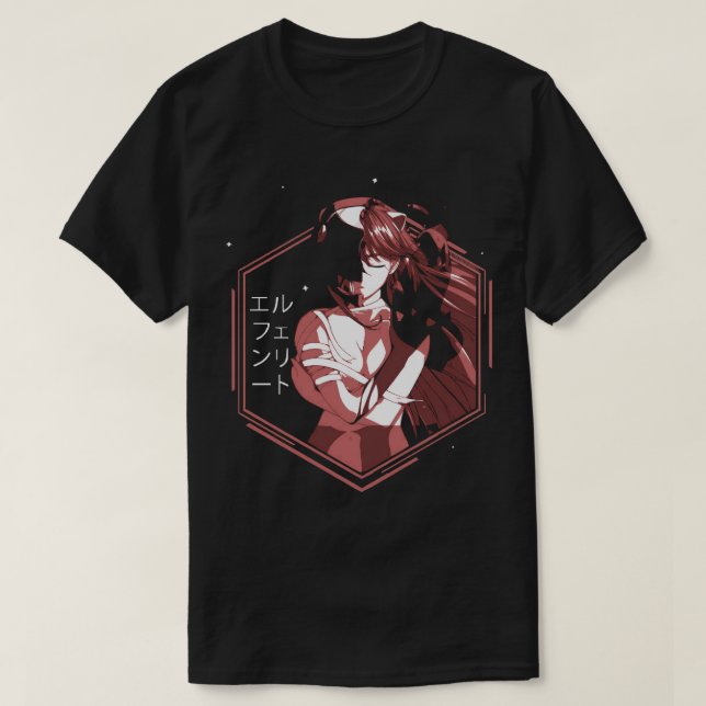 Gåvor till kvinnor Elfen Manga Anime Ljugit grafik T Shirt (Design framsida)