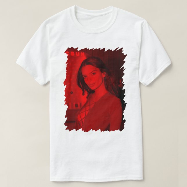 Gåvor till kvinnor Emily Ratajkowski Celebrity Gra T Shirt (Design framsida)