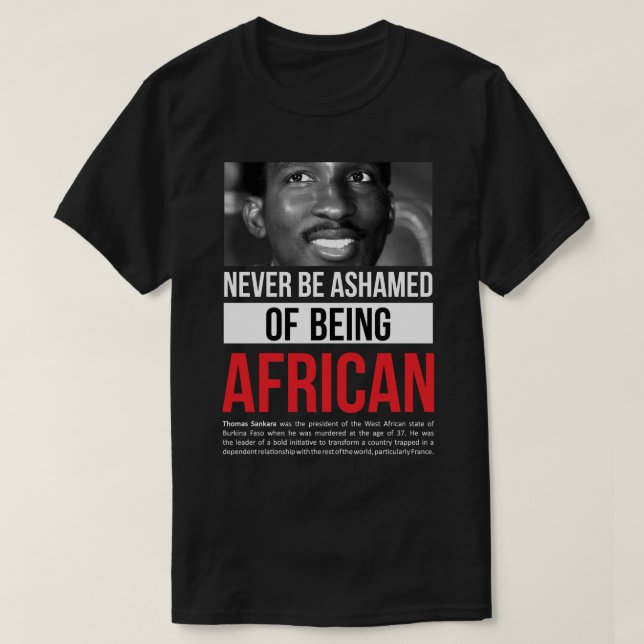 Gåvor till Kvinnor Thomas Revolutionary Sankara Gr T Shirt (Design framsida)