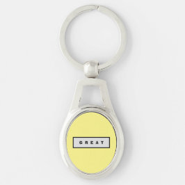 Gåvor: Under 75$ Accessories Authority® STOR Ovalt Silverfärgad Nyckelring