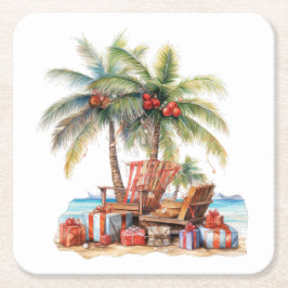 Gåvor under handflatan träd underlägg papper kvadrat