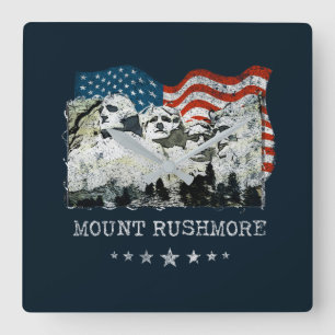 Gåvor USA för Mount Rushmore monumentsouvenir Fyrkantig Klocka