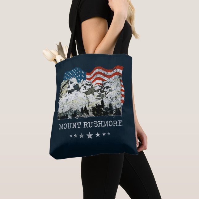 Gåvor USA för Mount Rushmore monumentsouvenir Tygkasse (Närbild)