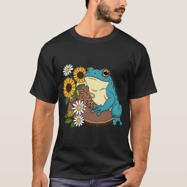Gåvosko för grodor vandrare t shirt (Framsida)
