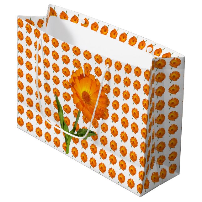 Gåvpåse (stor) - Ringblommor (Framsidan Vinklad)