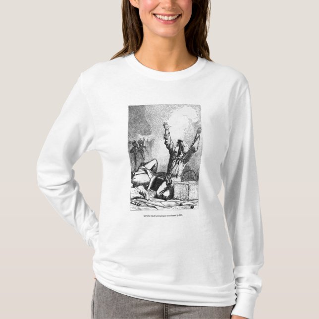 Gavroche hade stupat som endast igen stiger t-shirt (Framsida)