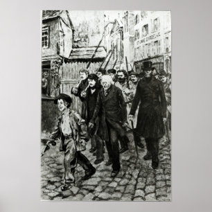 Gavroche som leder en demonstration poster