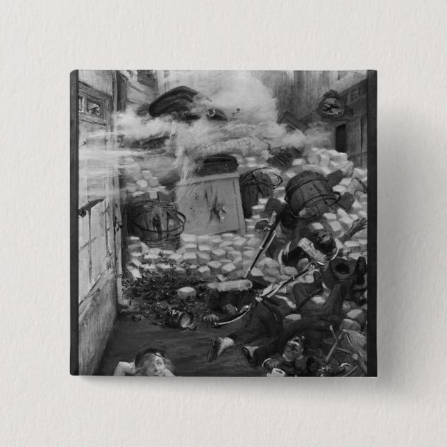 Gavroche som samlar kassetter knapp (Framsida)