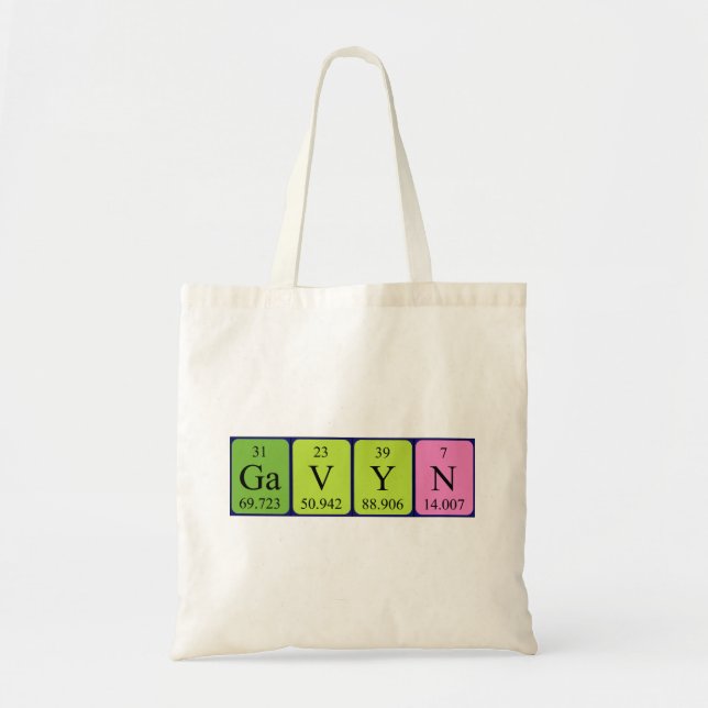 Gavyn Periodisk bord namn tote bag Tygkasse (Framsidan)