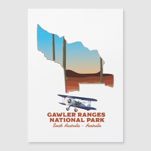Gawlerområdena reseaffisch karta (Framsida)