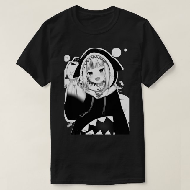 Gawr Gura Manga (Hololive EN Vtuber) T Shirt (Design framsida)