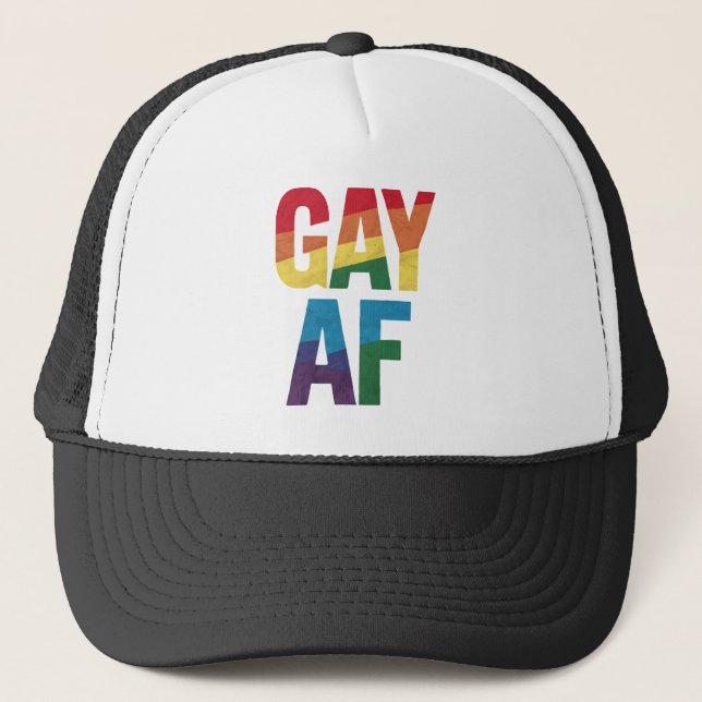 Gay AF LGBT Pride Gay Gift-Pride, månad Keps (Framsida)