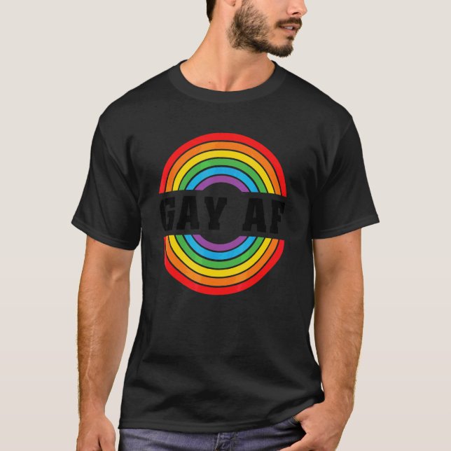 Gay Af Lgbt-Pride T Shirt (Framsida)