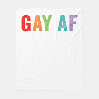 Gay AF Rainbow Queer Gay pride Quote Say Meme L Fleecefilt