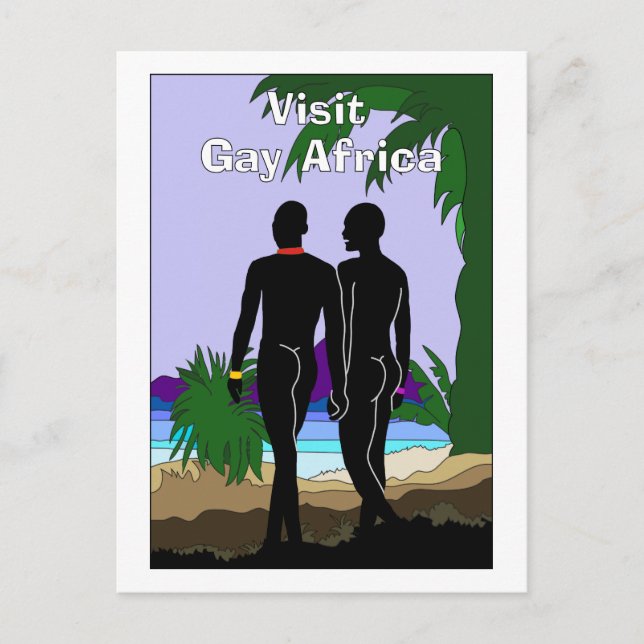 Gay Afrika Travel Vykort (Framsida)