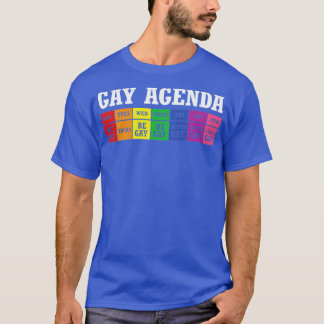 GAY AGENDA HGBT RAINBOW DAY PLANNER FUNNY T SHIRT