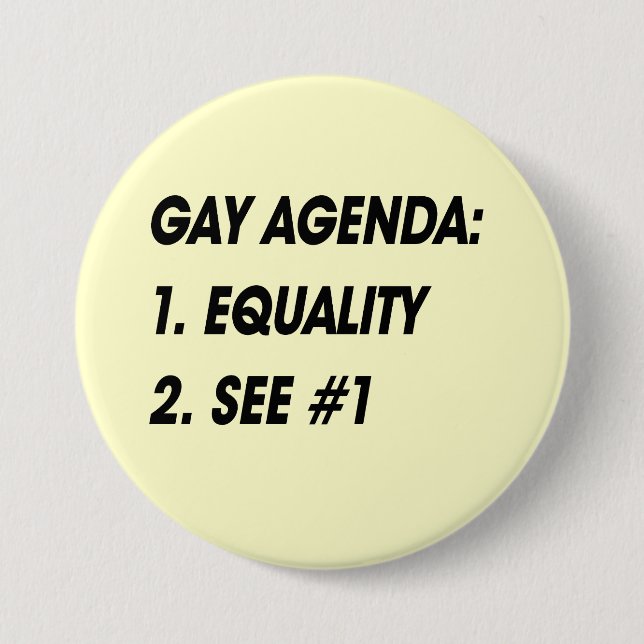 GAY AGENDA - JÄMSTÄLLDHET KNAPP (Framsida)