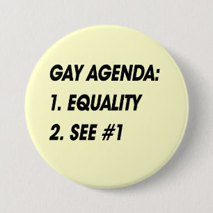 GAY AGENDA - JÄMSTÄLLDHET KNAPP