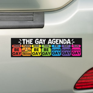 Gay Agenda LGBT är en fantastisk HBT-affär Bildekal