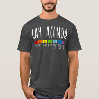 Gay Agenda LGBT Pride Tacos Älskare Funny HBT-Q T Shirt