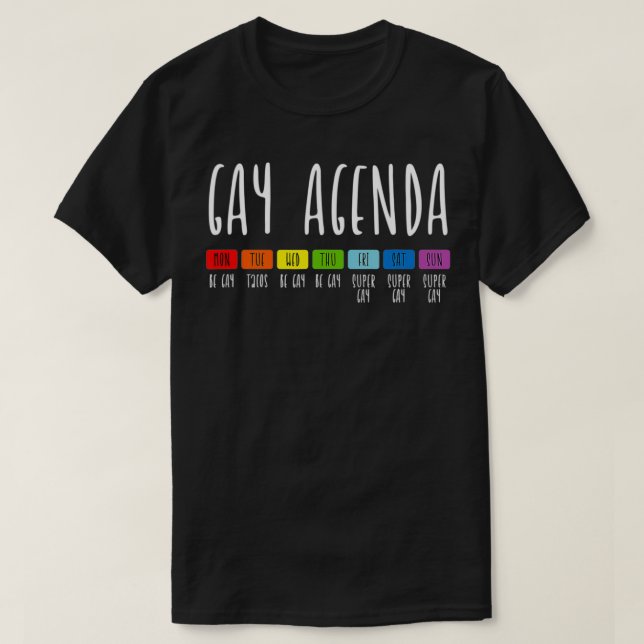 Gay Agenda LGBT Pride Tacos Älskare Funny LGBTQ Co T Shirt (Design framsida)